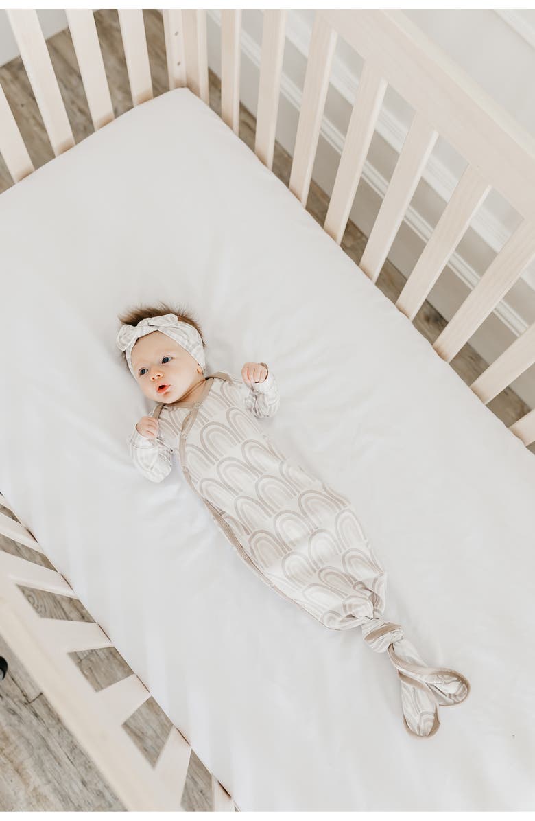 Copper Pearl Zella Newborn Knotted Gown, Alternate, color, Bliss