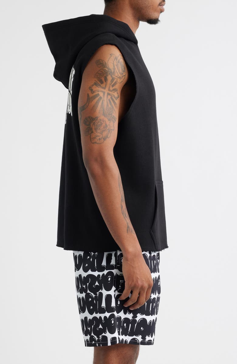 Billionaire Boys Club BB Space Sleeveless Pullover Hoodie, Alternate, color, Black