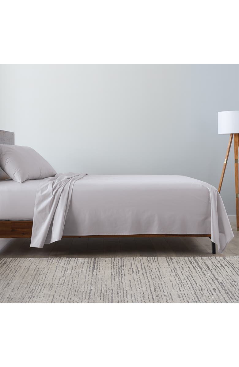 ELLA JAYNE HOME Ella Jayne Brushed Microfiber 4-Piece Sheet Set, Alternate, color, Silver