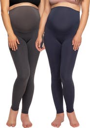 Felina Velvety Soft Maternity Leggings 2 Pack