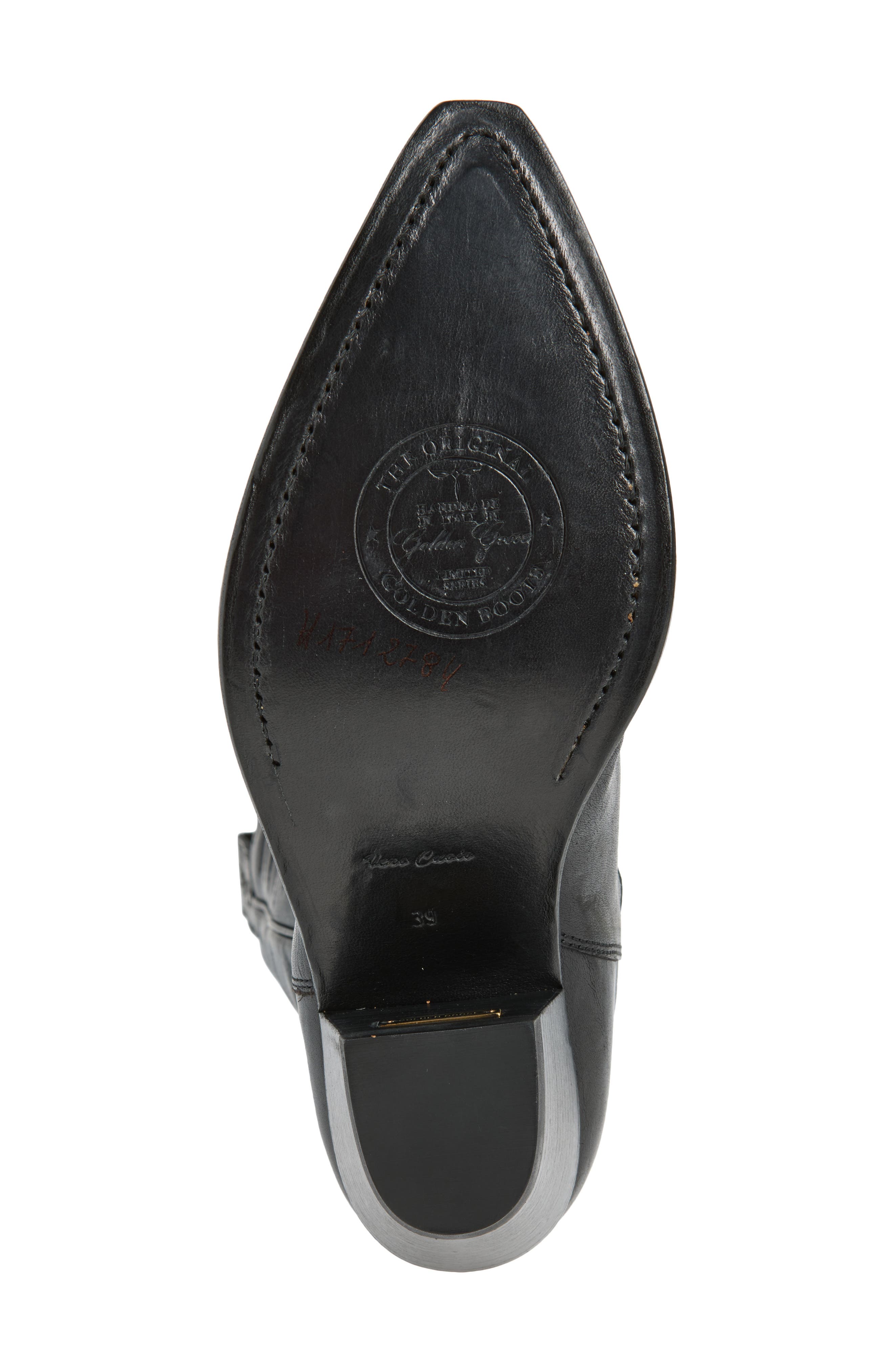 Wish Star Leather Western Boot, Alternate, color, BLACK