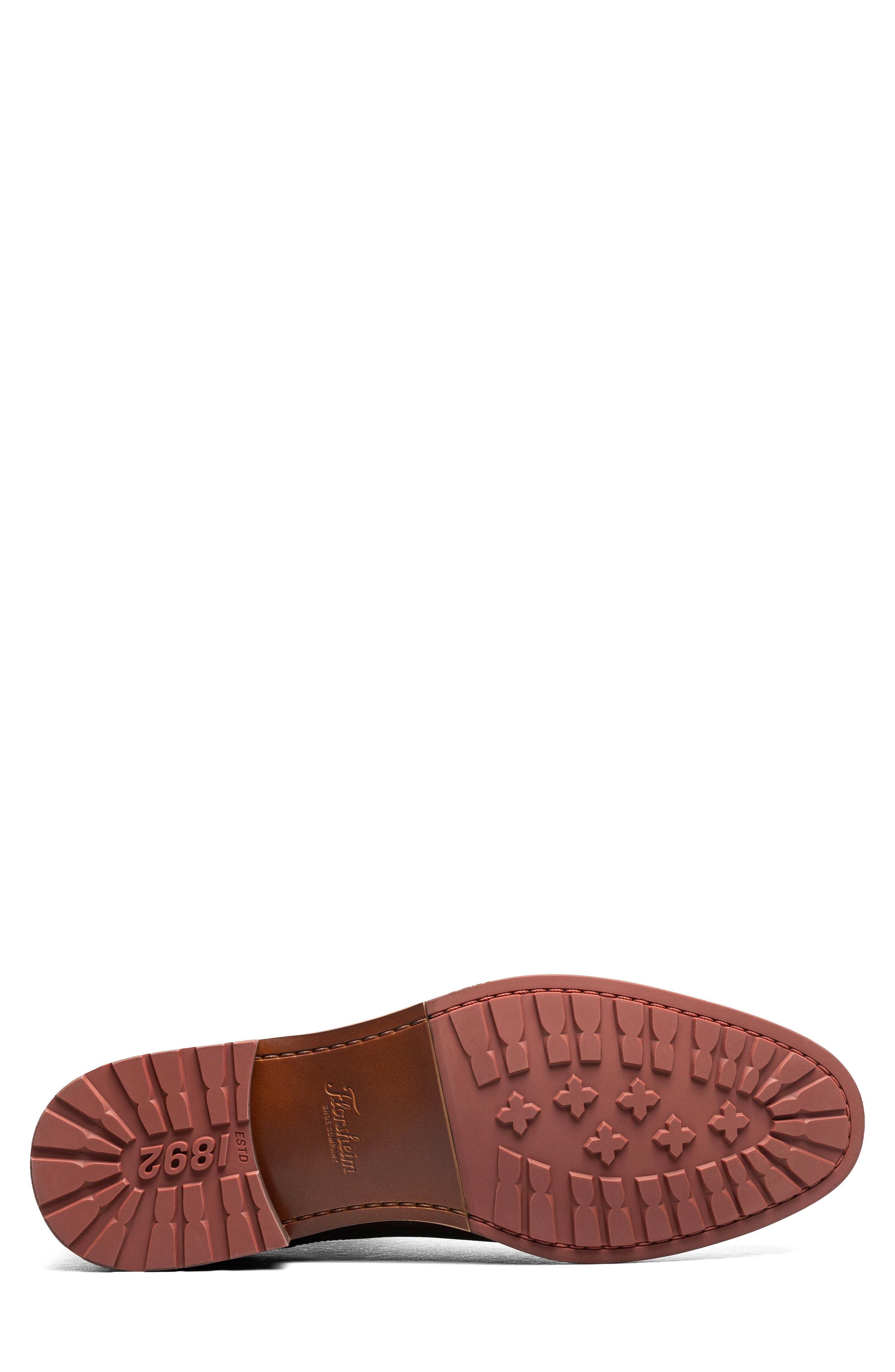 Rucci Lugged Plain Toe Chelsea Boot, Alternate, color, BROWN