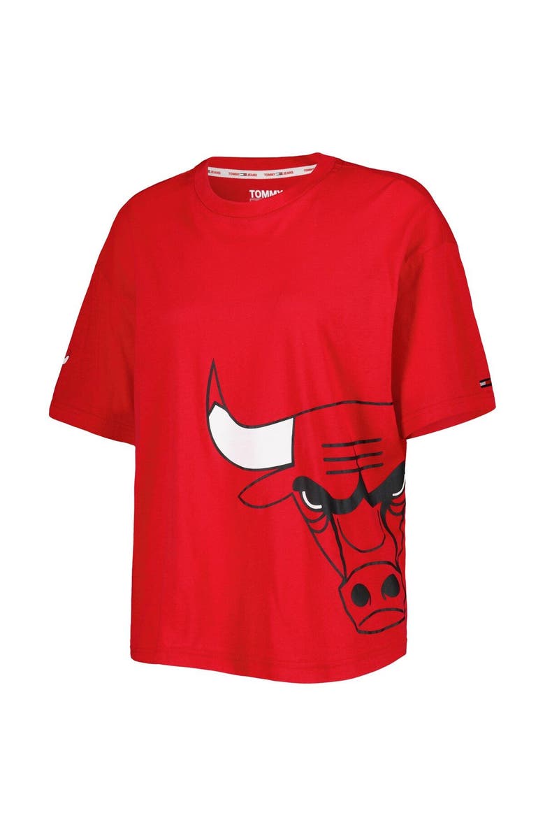TOMMY JEANS Women's Tommy Jeans Red Chicago Bulls Bianca T-Shirt, Alternate, color, Red