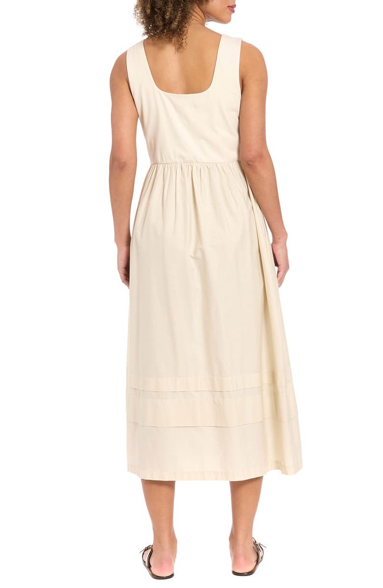 London Times Square Neck Twofer A-Line Dress, Alternate, color, Ivory/ Ivory