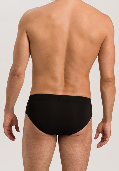 Hanro Natural Function Tencel And Cotton Brief In Deep Black