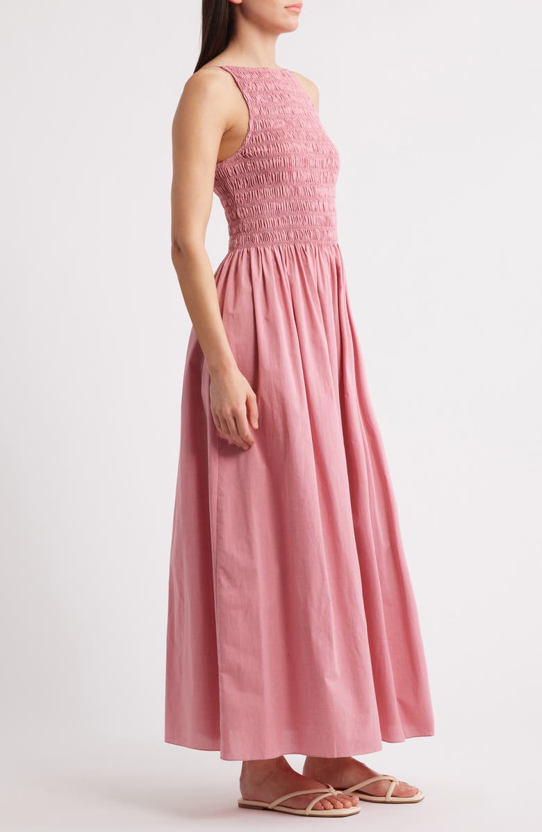 Faithfull the Brand Laia Sleeveless Smocked Maxi Dress, Alternate, color, Valentine