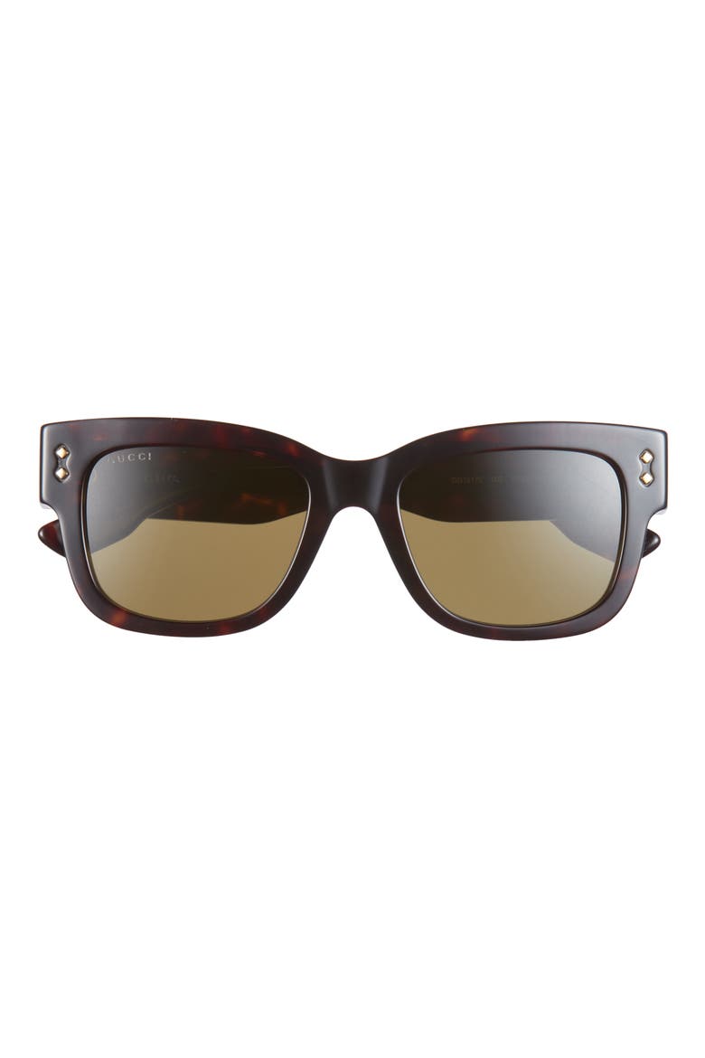53mm Square Sunglasses, Main, color, HAVANA HAVANA GREEN
