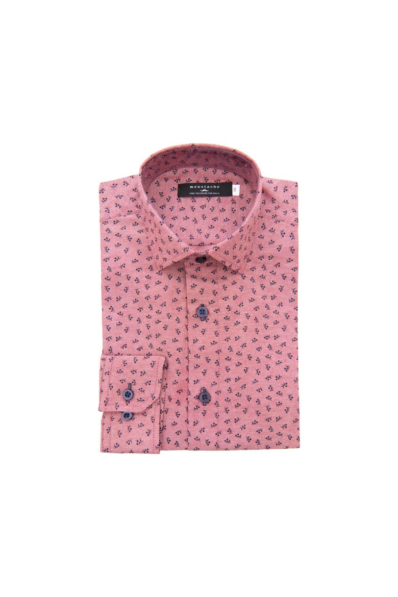 Printed Dress Shirt, Alternate, color, Red