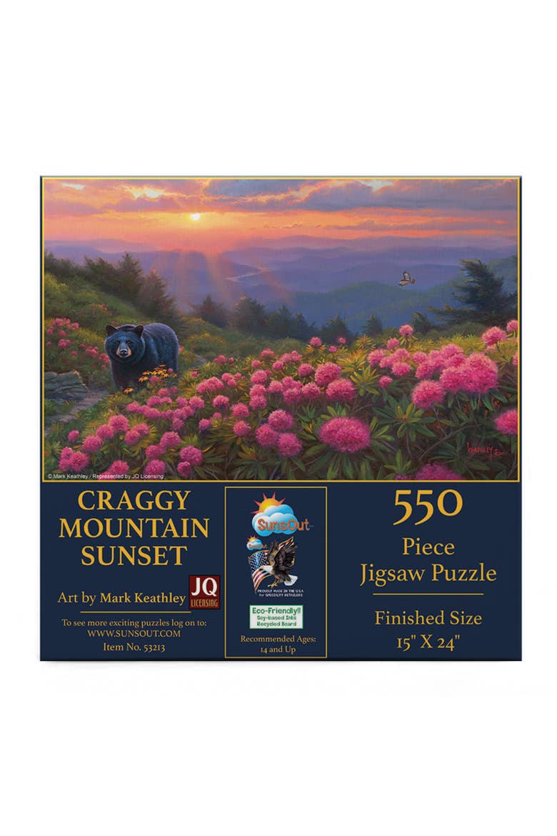 Craggy Mountain Sunset 550 piece Jigsaw Puzzle for Adults, Alternate, color, Multicolor