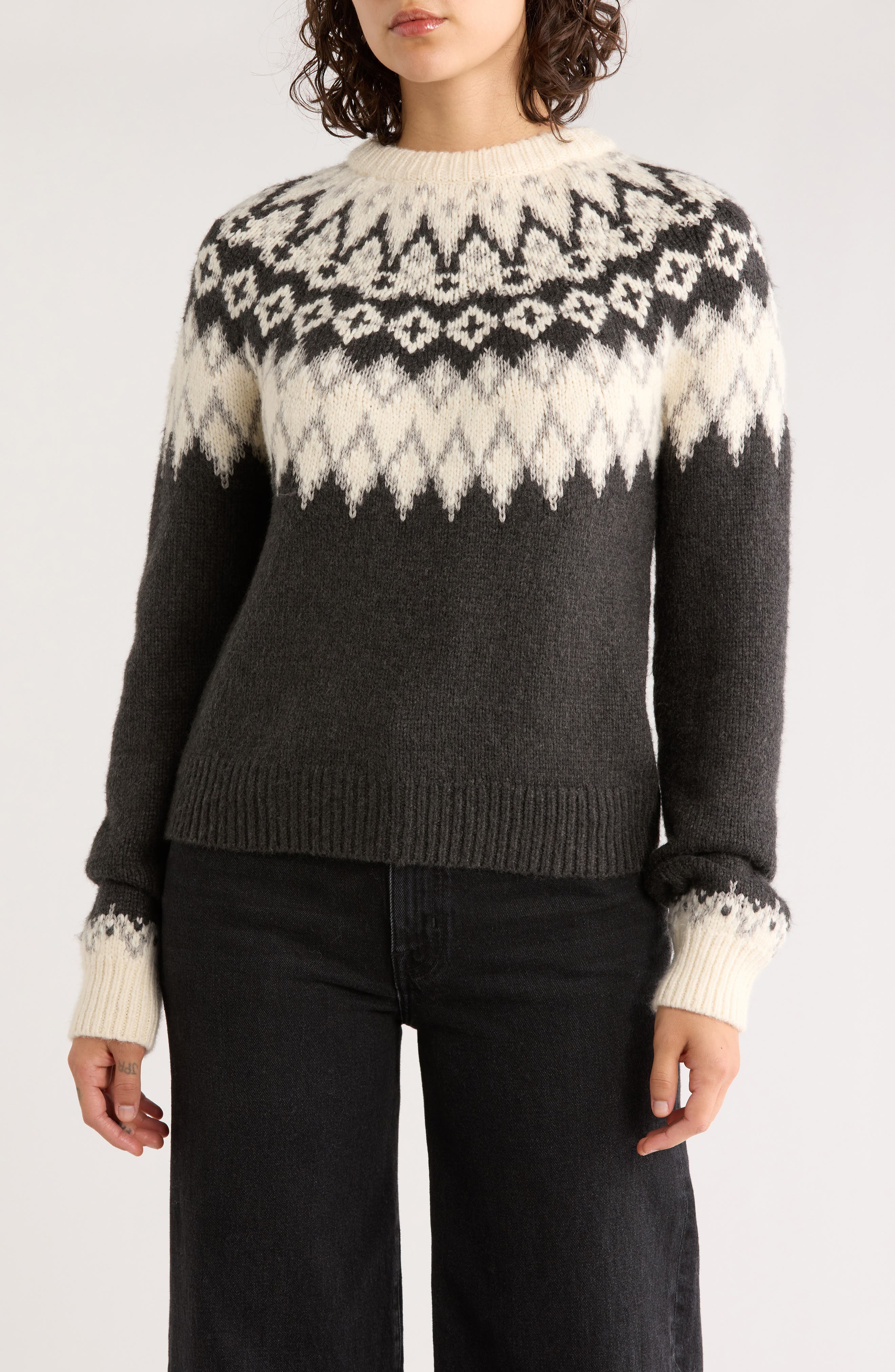 Marine Layer Fiorella Fair Isle Sweater