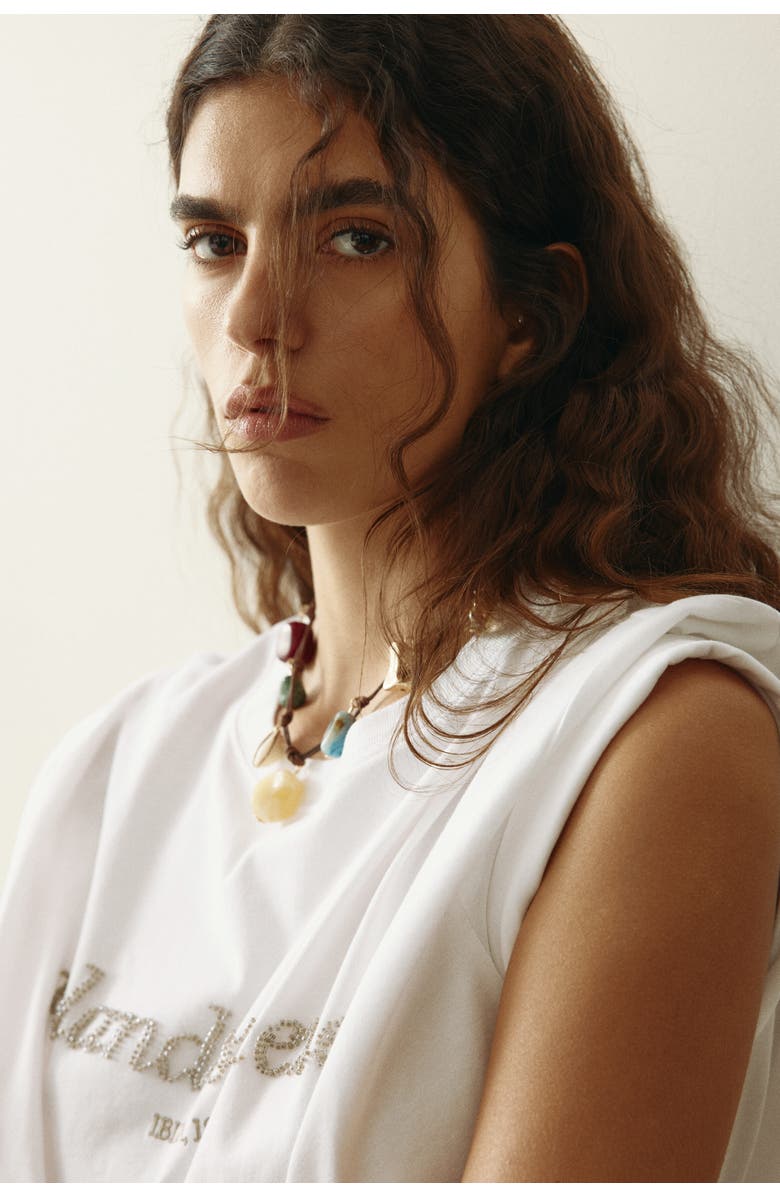 H&M Oversized T-shirt, Alternate, color, White/Island Breeze