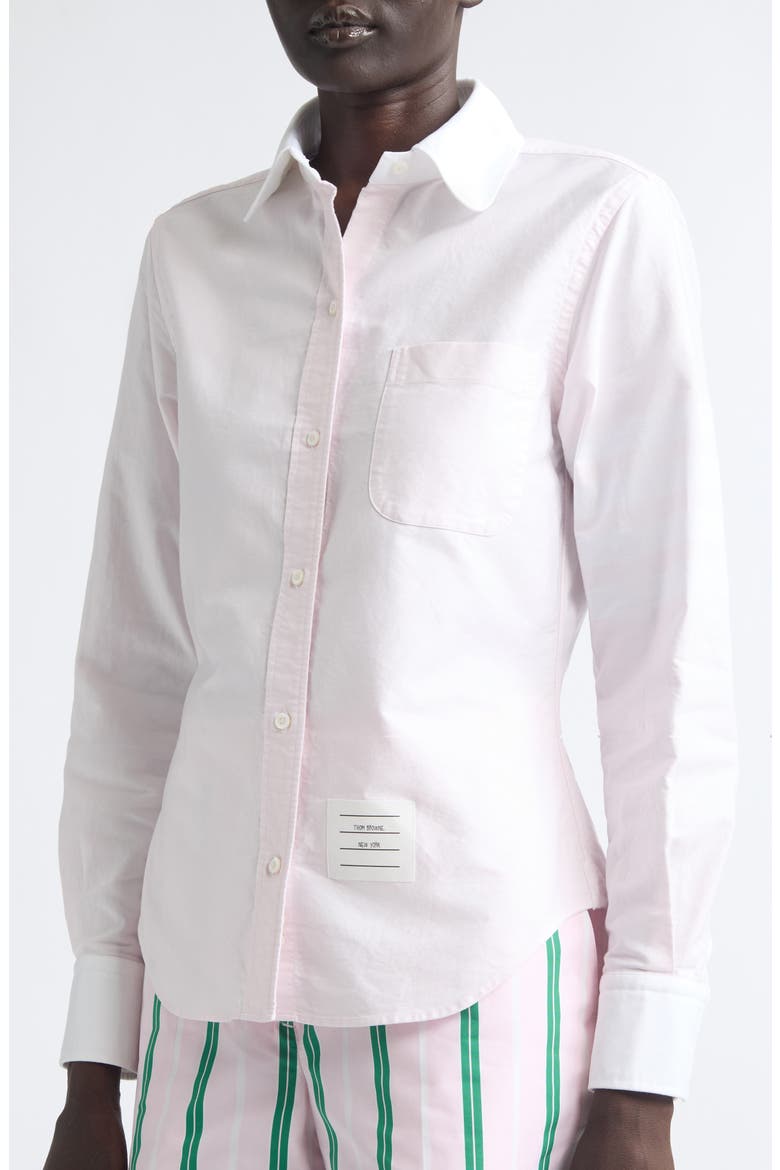 Classic Fit 4-Bar Cotton Oxford Button-Up Shirt, Alternate, color, LIGHT PINK