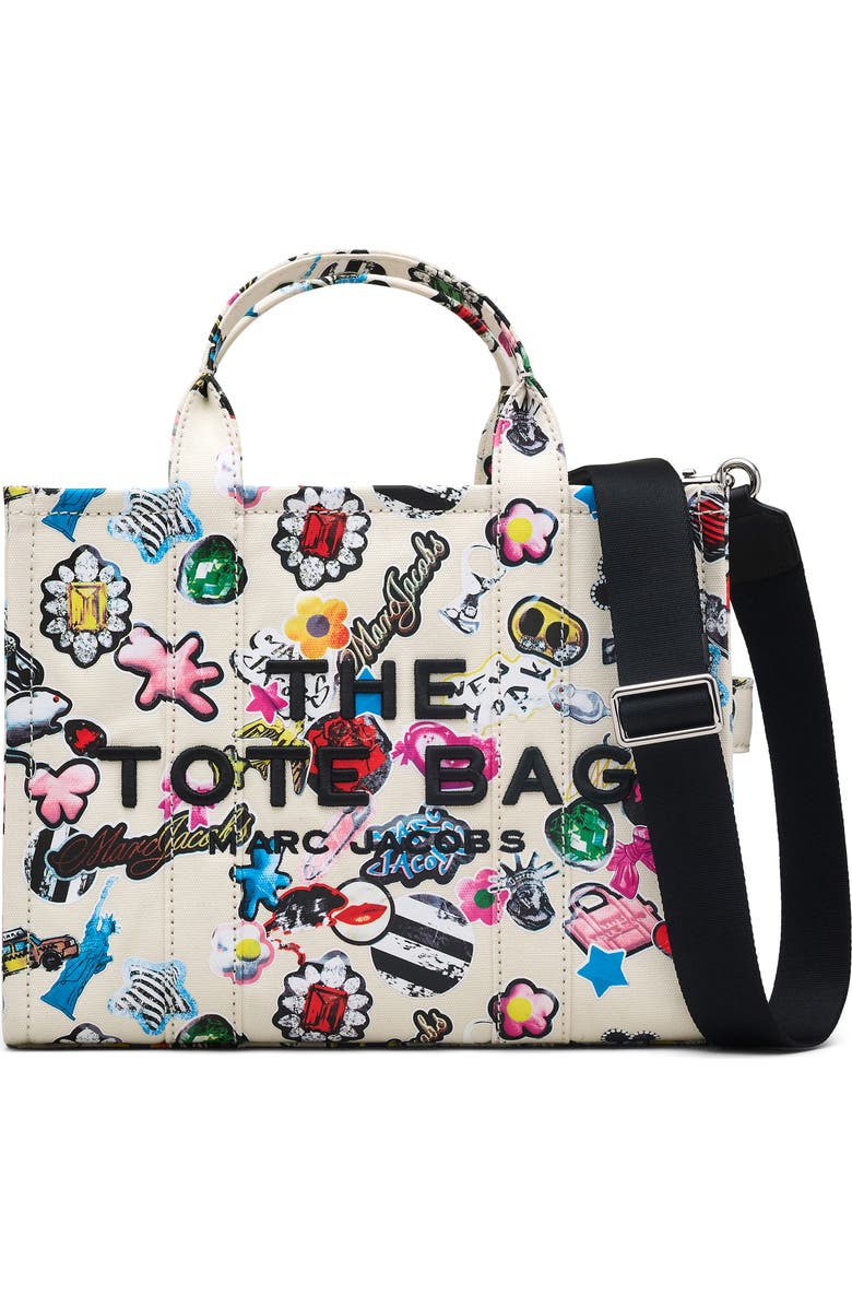 Marc Jacobs The Medium Sticker Canvas Tote Bag, Main, color,