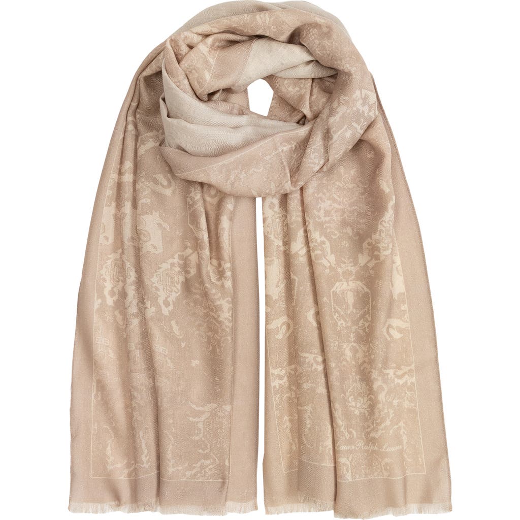 Ralph Lauren Lauren Medallion Wrap W/ Sequins In Neutral