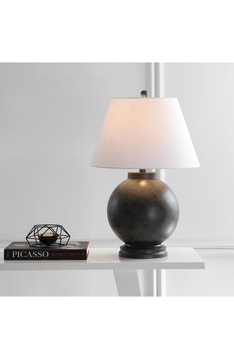 JONATHAN Y Sophie 26" Resin LED Table Lamp, Dark Gray, Alternate, color, Dark Gray