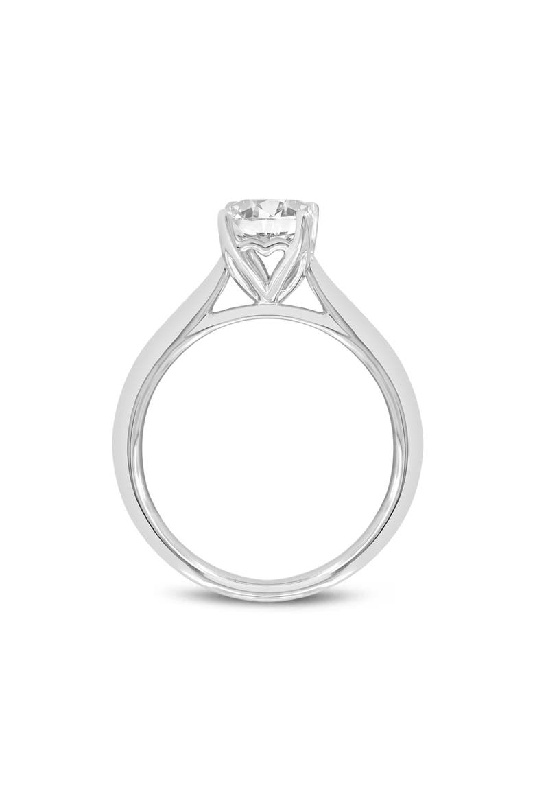 Baroness 14K White Gold Emerald Cut Lab Grown Diamond Engagement Ring - 1.52 ctw, Alternate, color, 14K White Gold