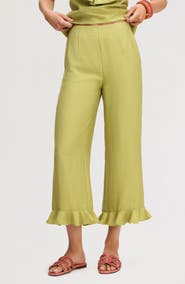 Sam Edelman Ruffle Hem Ankle Pants