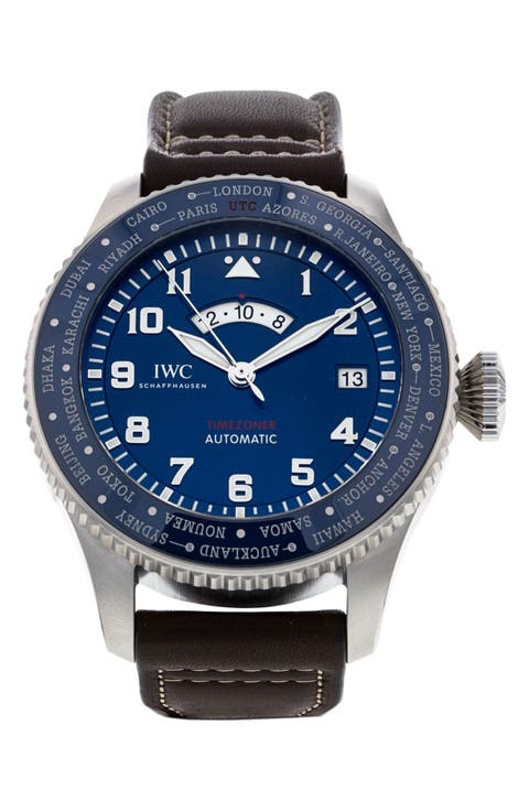 IWC Preowned 2021 Pilot's Timezoner Le Petit Prince Edition IW395503 Automatic Leather Strap Watch, 46mm