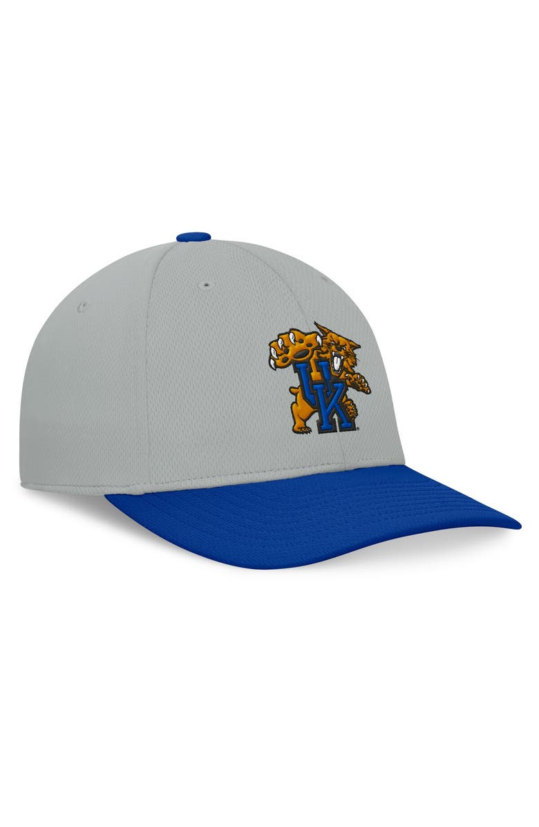 TOP OF THE WORLD Men's Top of the World  Gray/Royal Kentucky Wildcats Mick Flex Hat, Alternate, color, Gray