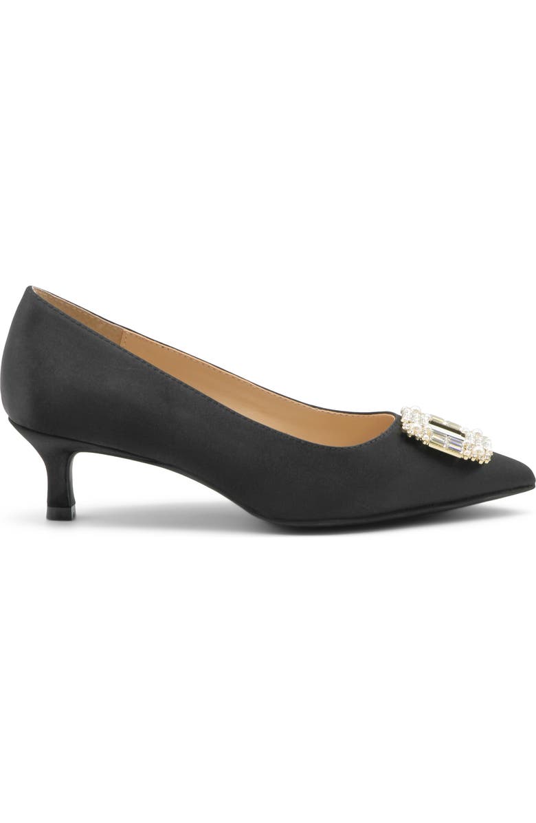 Adrienne Vittadini Sancere Kitten Heel, Alternate, color, Black Satin