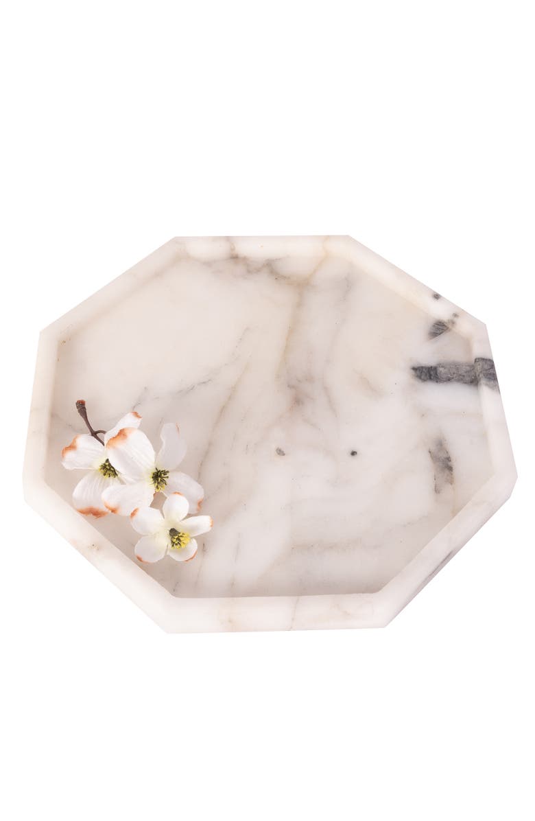 Artifacts Trading Company<sup>™</sup> Artifacts Trading Company Octagonal Marble Tray, Alternate, color, White Matte