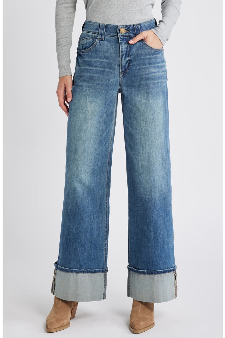 Skyrise Wide Leg Jeans, Main, color, MID BLUE ARTISANAL
