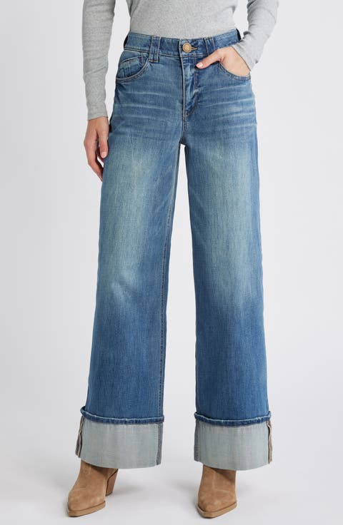 'Ab'Solution Skyrise Wide Leg Jeans (Regular & Petite)