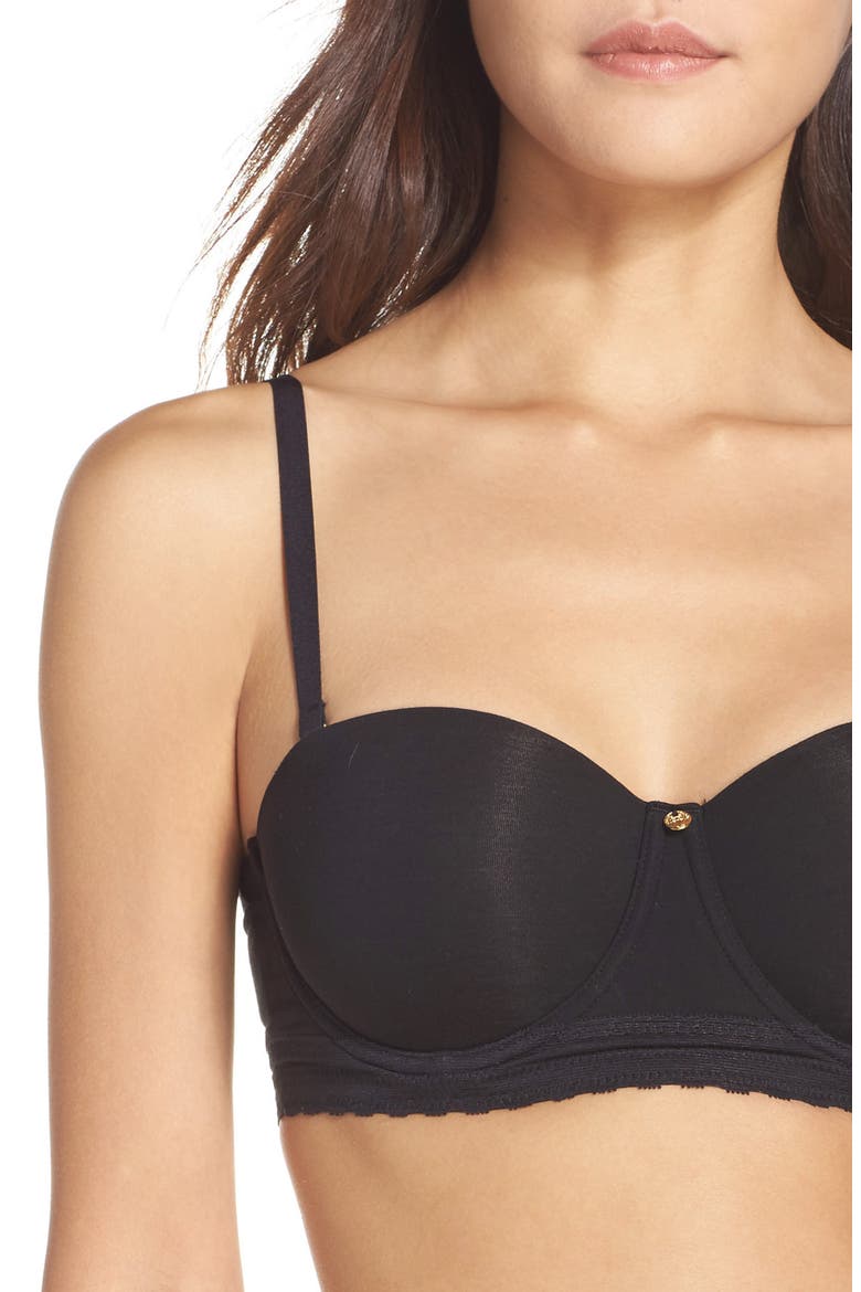 Truly Smooth Strapless Underwire Bra, Alternate, color, BLACK