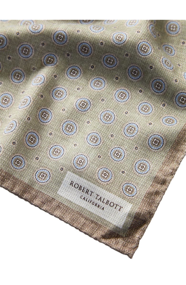 Robert Talbott Colton Reversible Neat/Pocket Square, Alternate, color, Paisley Green