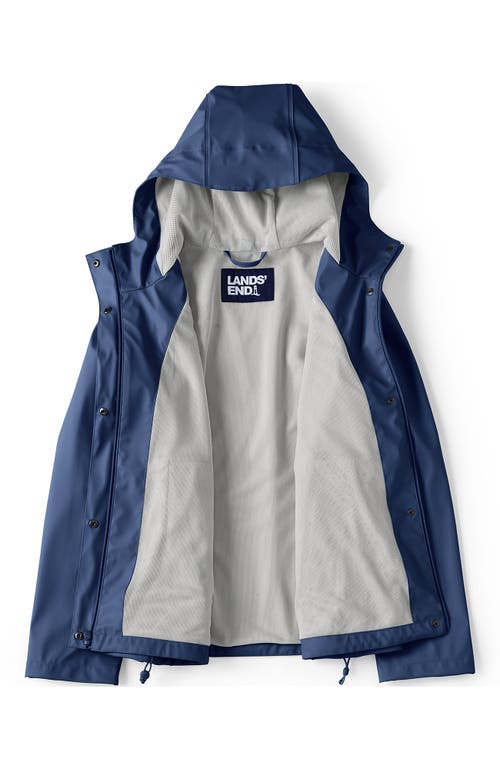 Lands' End Plus Size Squall Waterproof Rain Slicker Jacket In Light Indigo Blue