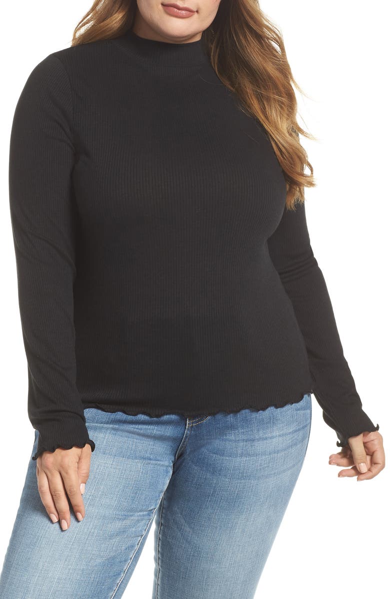 BP. Slim Rib Long Sleeve Tee, Main, color, 