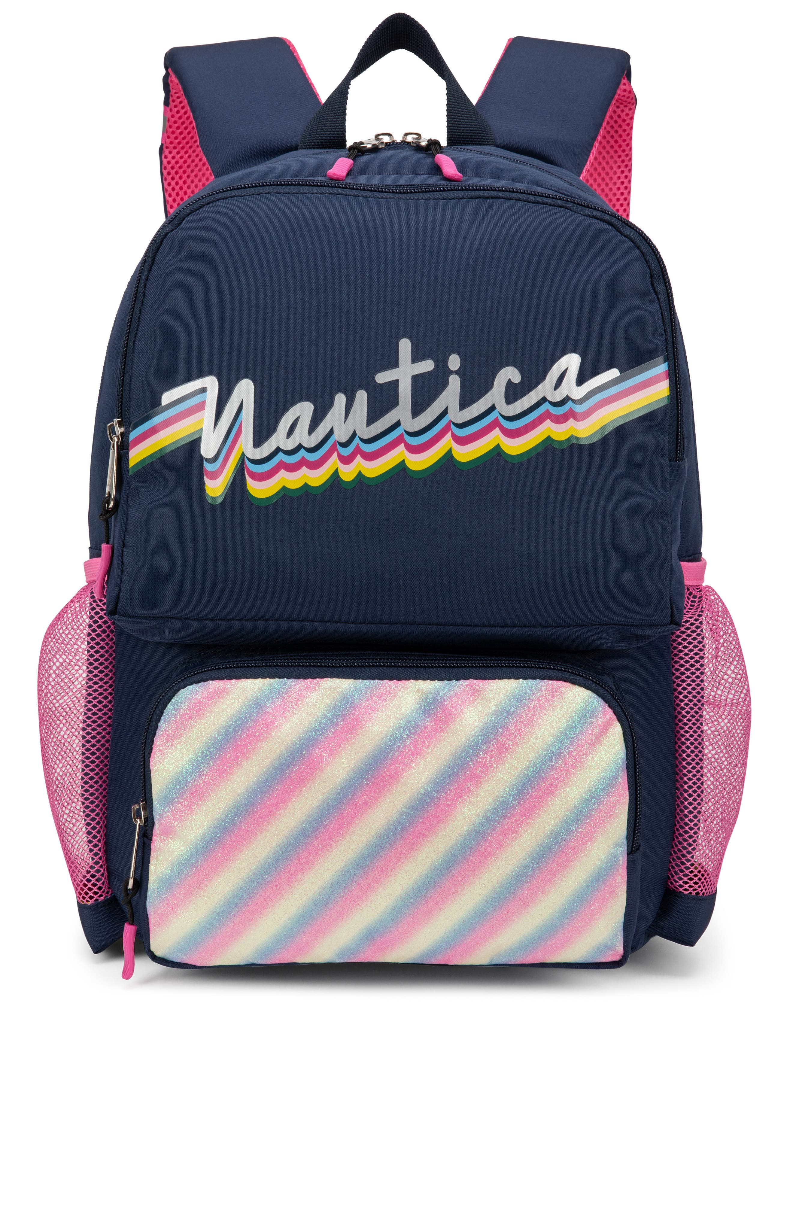 Nautica Retro Rainbow  16 Inch Backpack for Kids and Teens 