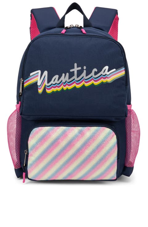 Retro Rainbow  16 Inch Backpack for Kids and Teens