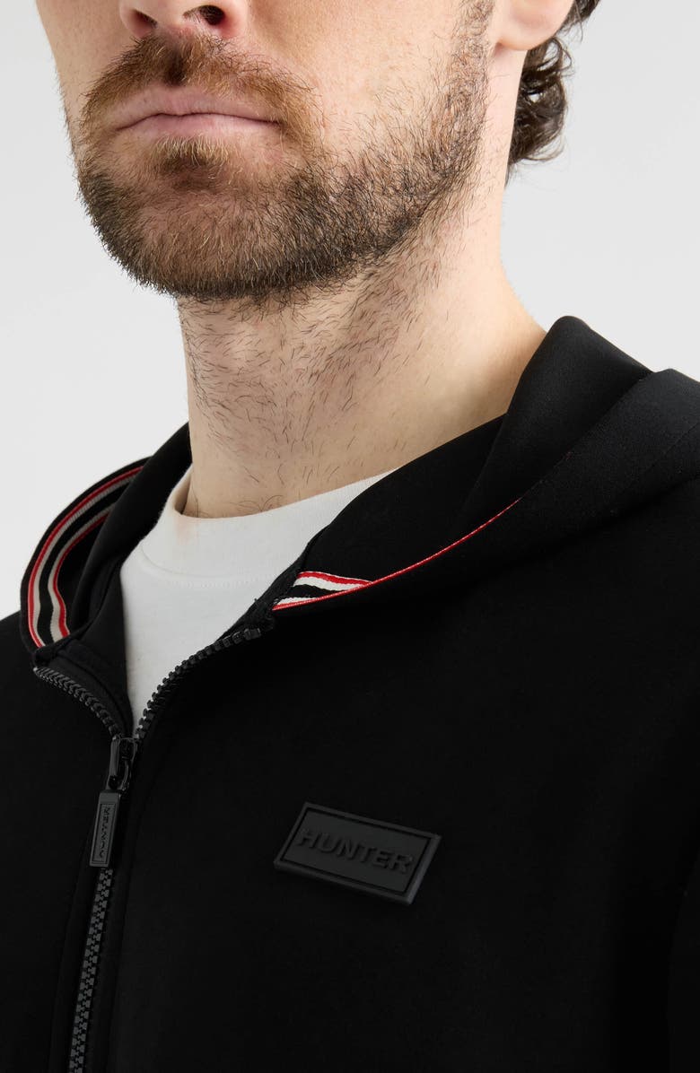 Hunter Monty Scuba Zip Hoodie, Alternate, color, Black