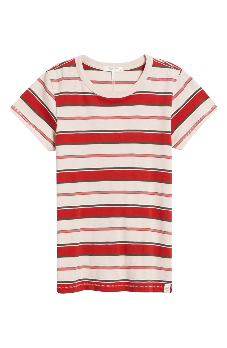 rag & bone The Slub Stripe T-Shirt, Alternate, color, Pnkmt