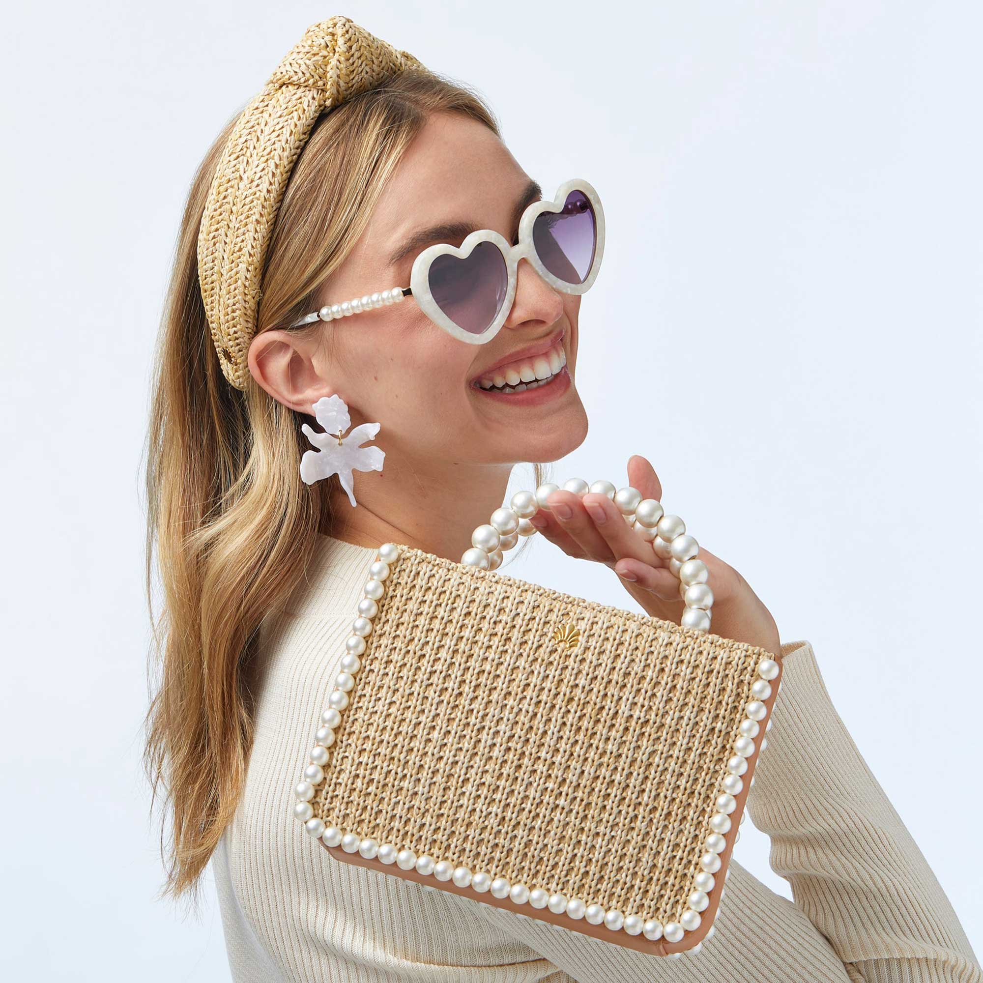 Lele Sadoughi Maya Mini Tote, Alternate, color, Natural 250