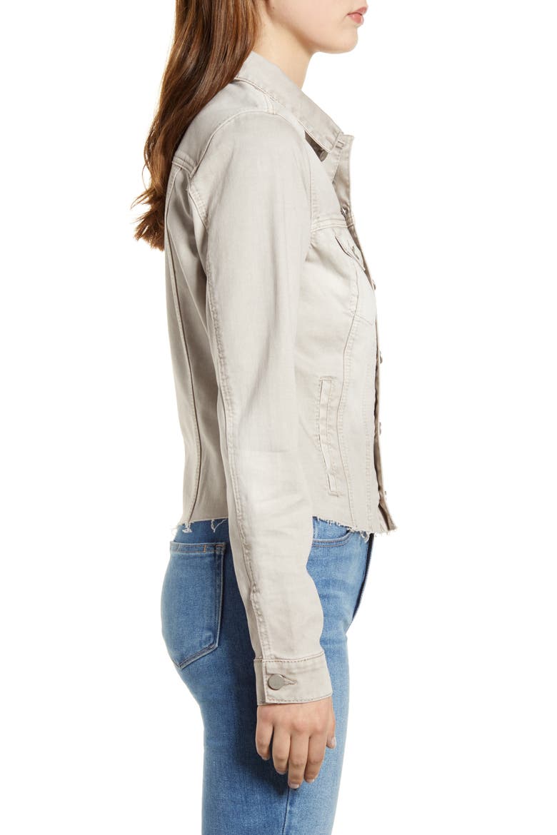 Raw Hem Denim Jacket, Alternate, color, MOTT