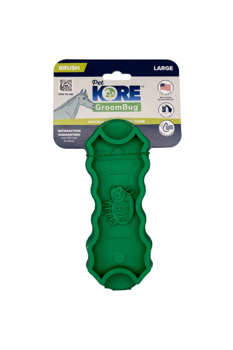 Horse Deshedding Brush, Alternate, color, Green