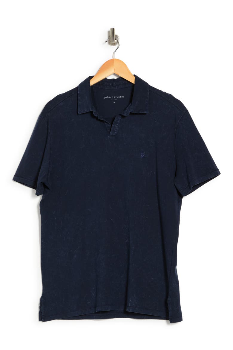 Marble Wash Polo, Alternate, color, NAVY