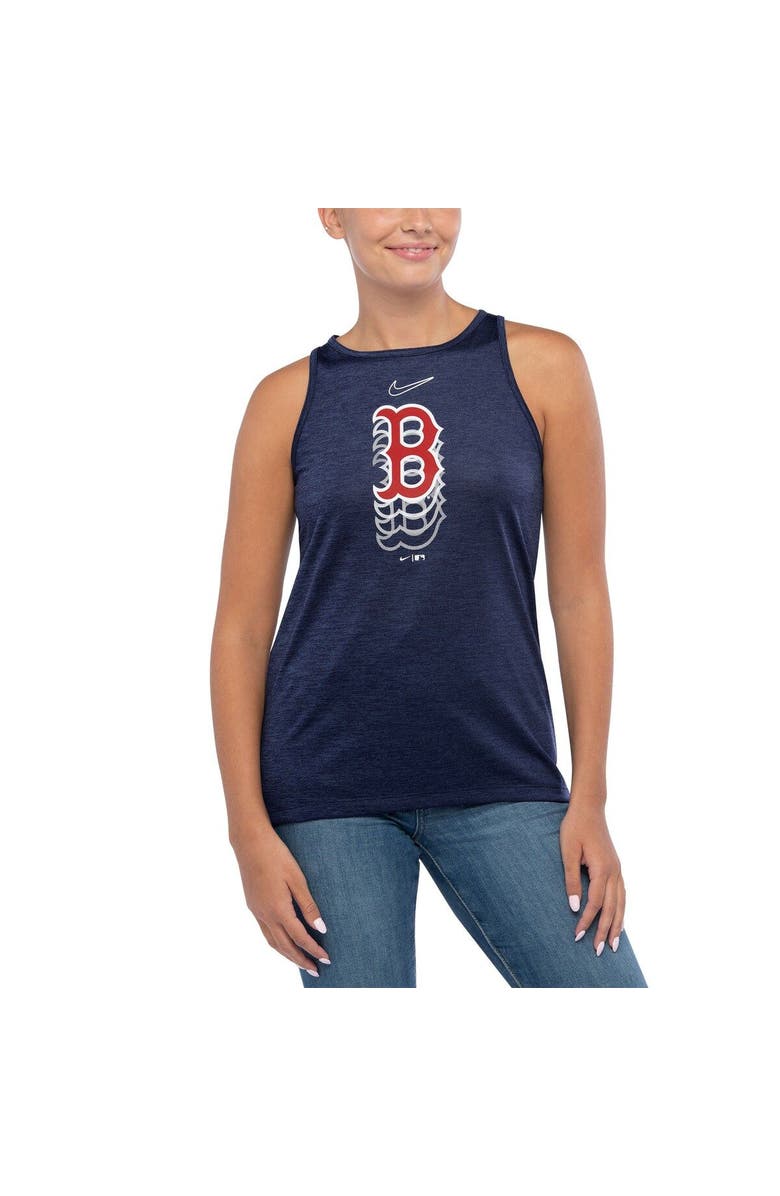 Nike Women's Nike Navy Boston Red Sox Logo Fade High Neck Performance Tank Top, Alternate, color, Navy