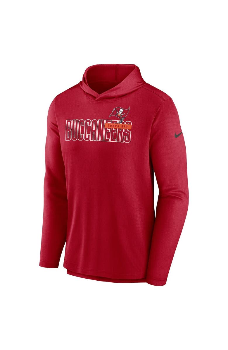 Nike Men's Nike Red Tampa Bay Buccaneers Lightweight Performance Hooded Long Sleeve T-Shirt, Alternate, color, Red