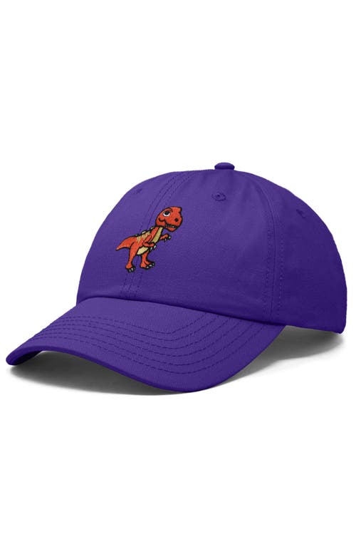 Dalix T-rex Embroidered Casual Cap In Purple