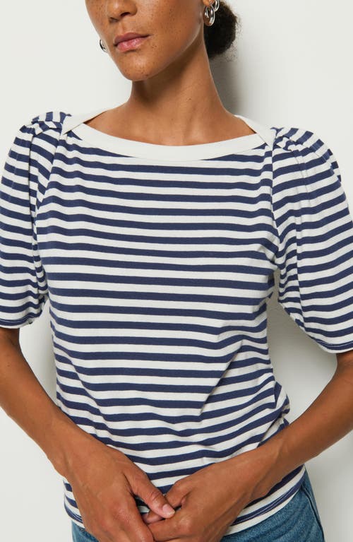 NATION LTD NATION LTD DEANA STRIPE ENVELOPE NECK ORGANIC COTTON T-SHIRT