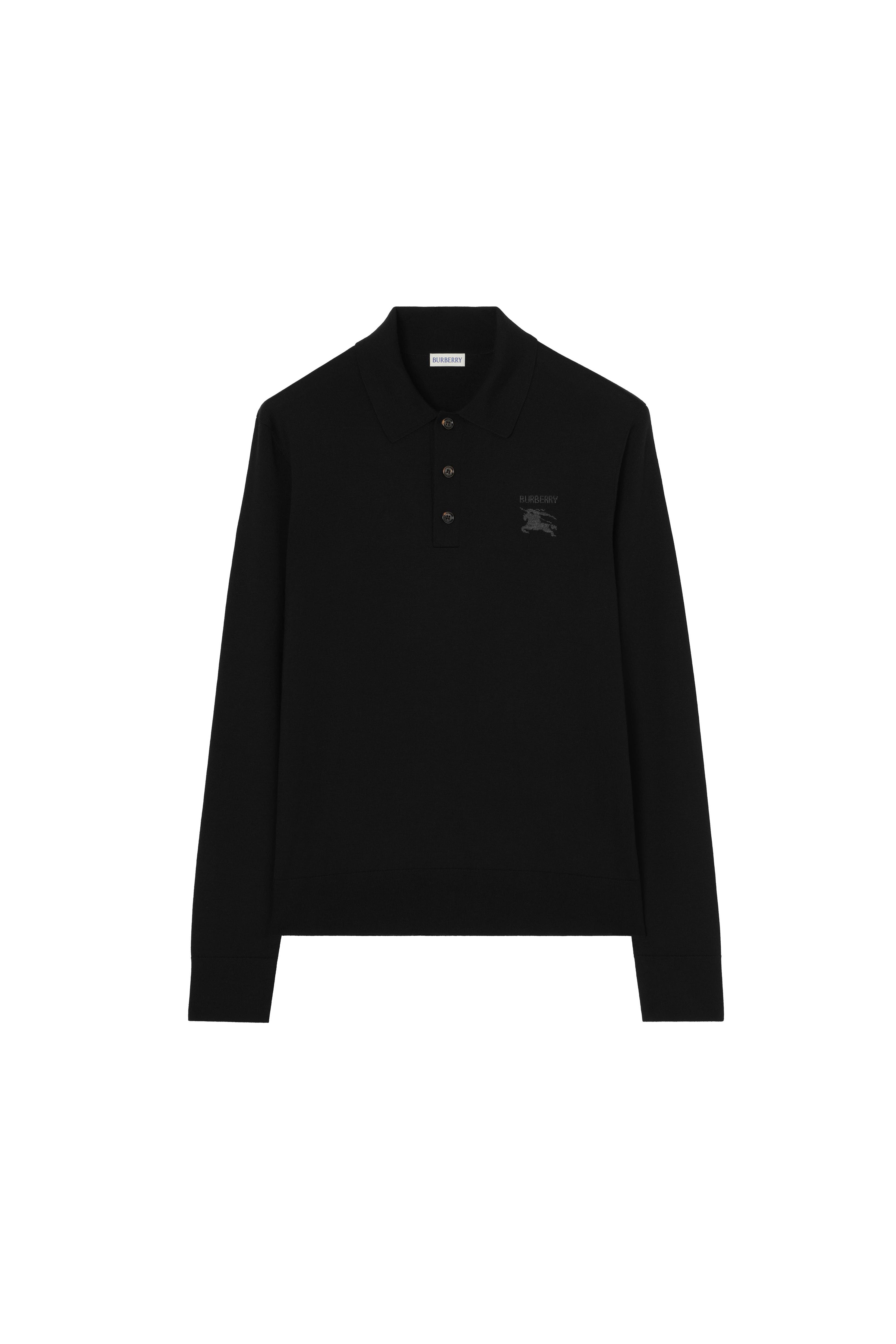 Long-sleeve Knight Wool Polo Shirt - image 2