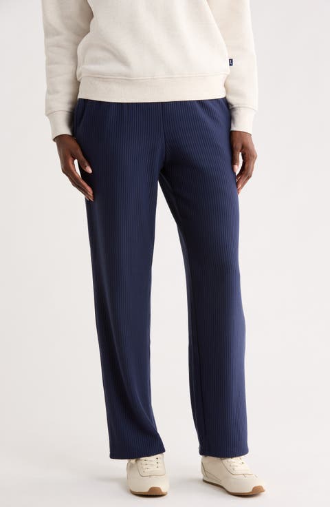 Ottoman Ribbed Pull-On Pants