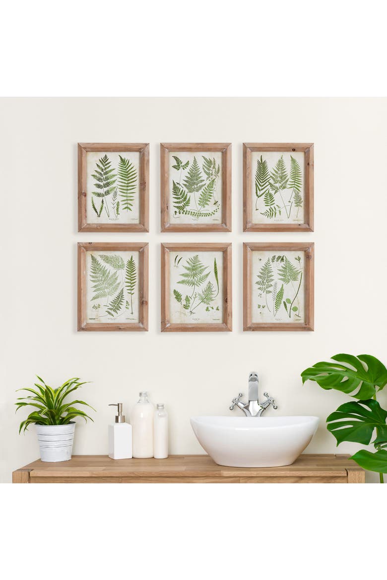 Assorted Frond Study Petite Set of 6, Alternate, color, Green