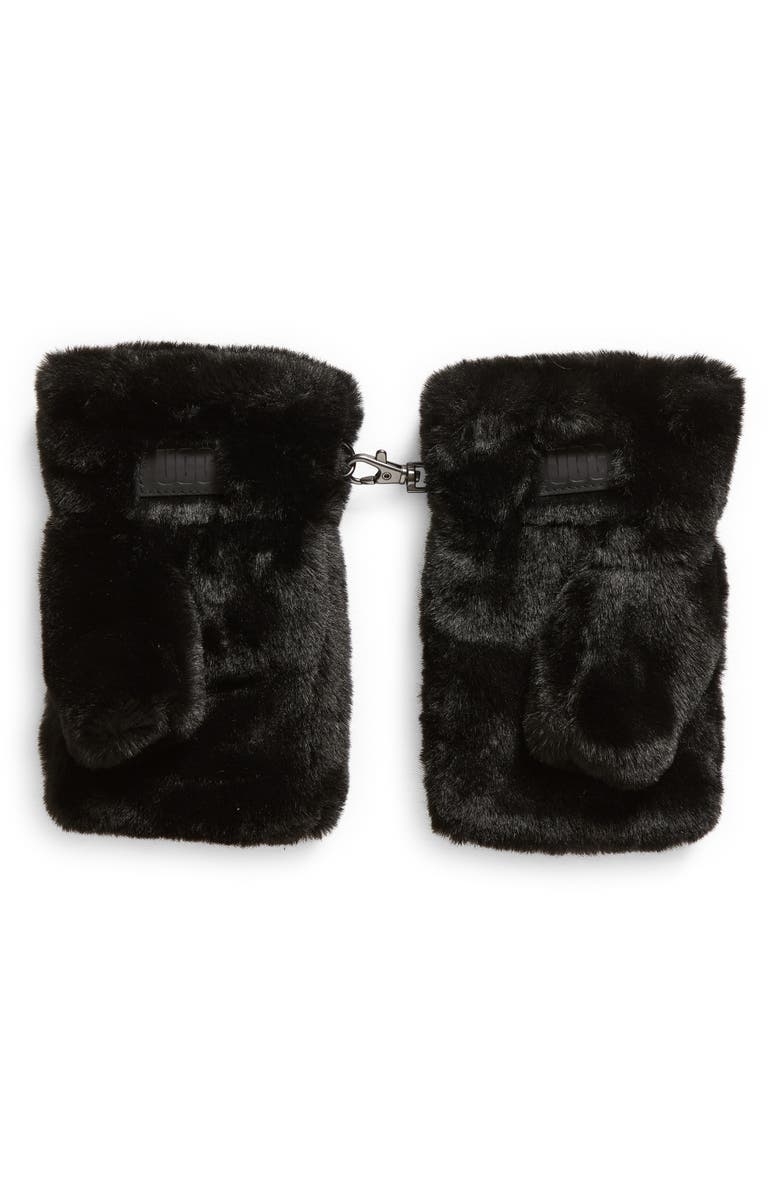 UGG<sup>®</sup> Faux Fur Fingerless Mittens, Main, color, 