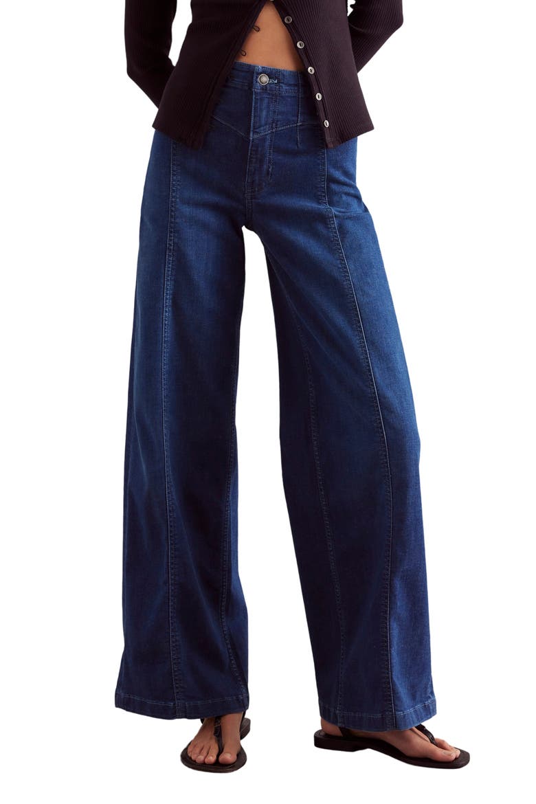 Libre Front Yoke Wide Leg Jeans, Main, color, LOCK AND KEY