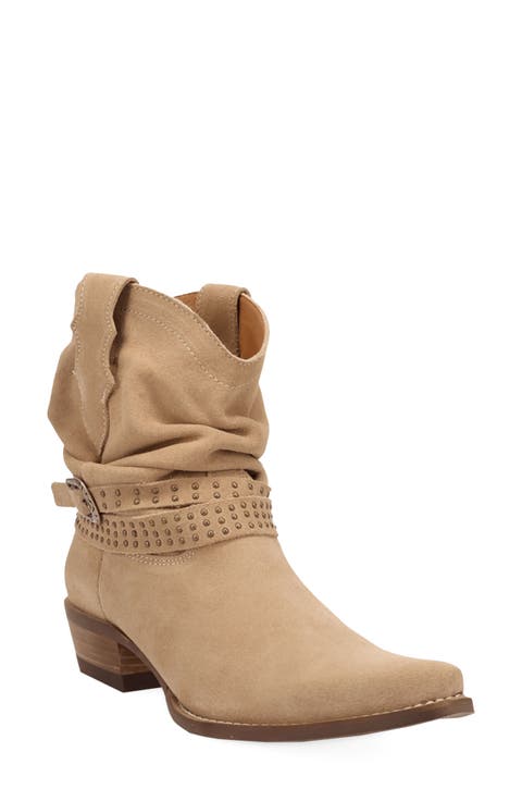 Scrunchy Leather Bootie