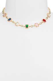 VIDAKUSH Multi Cubic Zirconia Choker Necklace